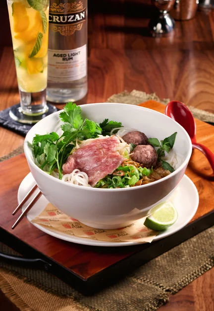 A-5 Wagyu Phở (sliced a-5 beef, a-5 meatball)