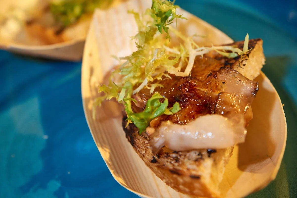 gallery-6 Grilled meat on wooden serving dish